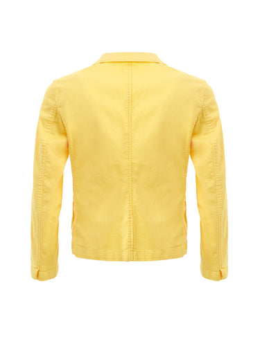 Elegant Yellow Cotton Jacket – Timeless Style
